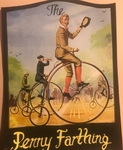 Mini pub sign penny farthing - sign,