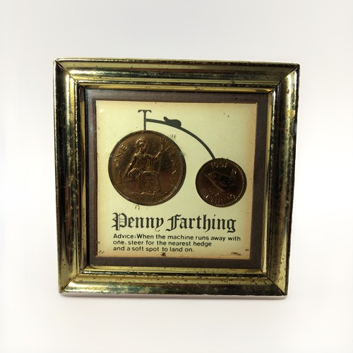 Penny farthing bike coins - farthing,