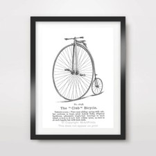 PENNY FARTHING BIKE ART PRINT