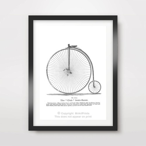 Penny farthing bike art - farthing,