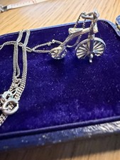 Bike Pendant Necklace Genuine