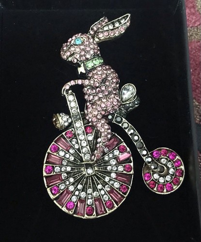 Rhinestone bunny rabbit - rabbit, brooch